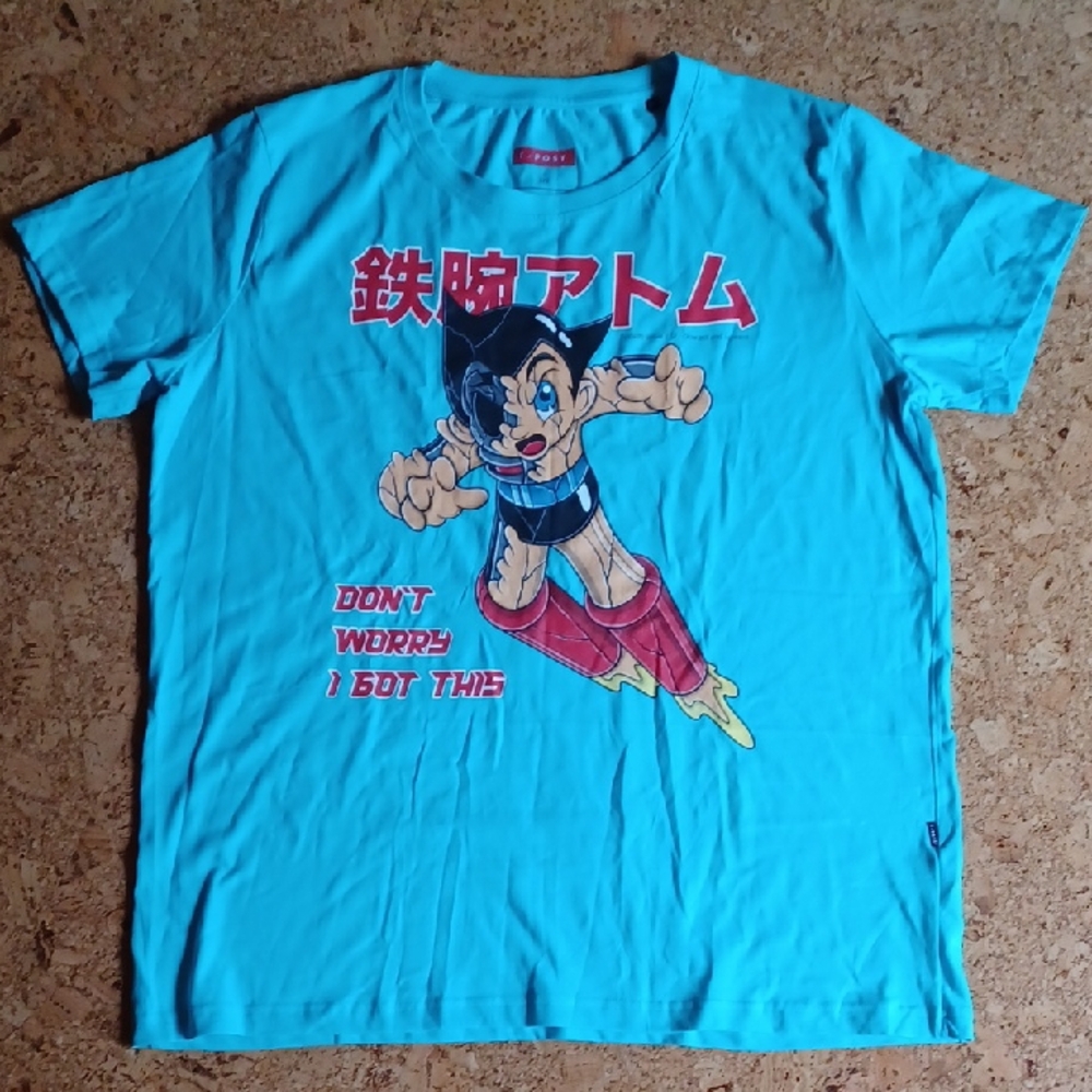 T-Post Limited Edition Astro Boy Blue Tee Shirt Men's 2XL NEW